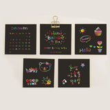 100pcs Rainbow Scratch Mini Notes Paper Pad Cards