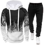 2023 Sportswear Men's casual Hoodie pants 2-piece autumn