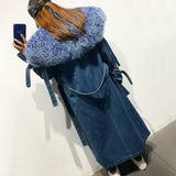 Denim Coat Long 2024 New Coming Denim Windbreak