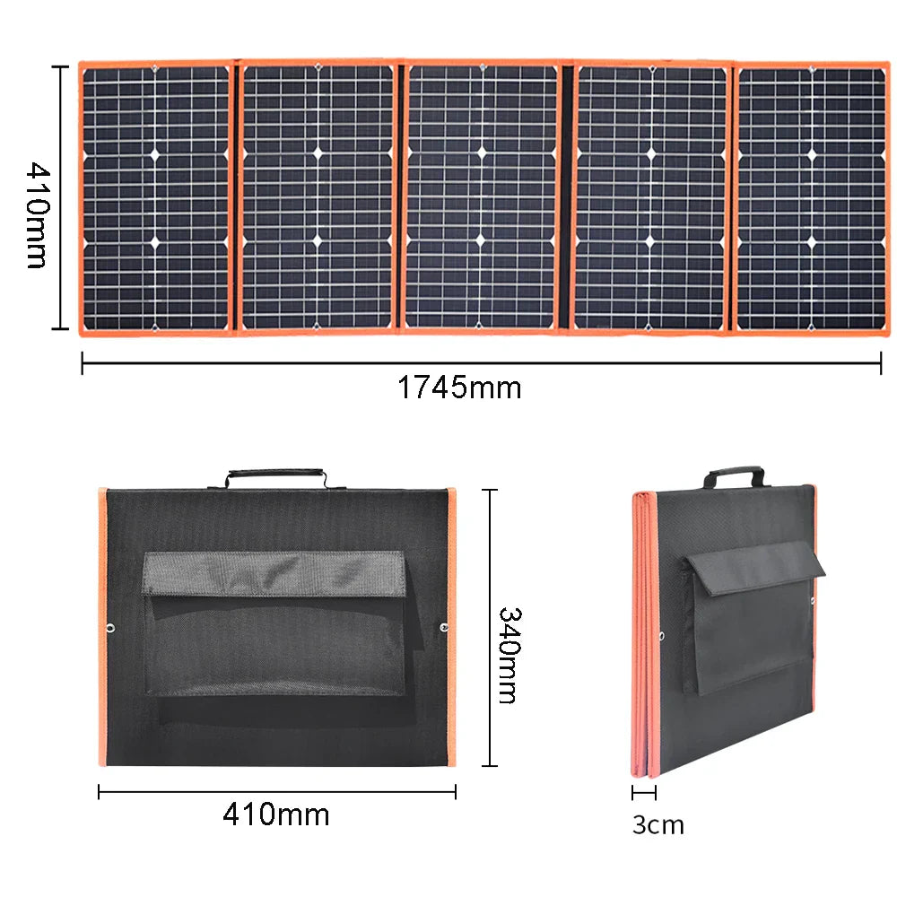 100w Foldable solar panel portable solar charger 12v