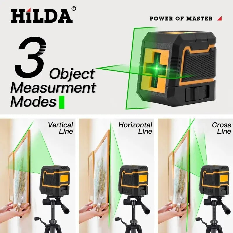 HILDA 2 Lines Laser Level Self-Leveling Horizontal And