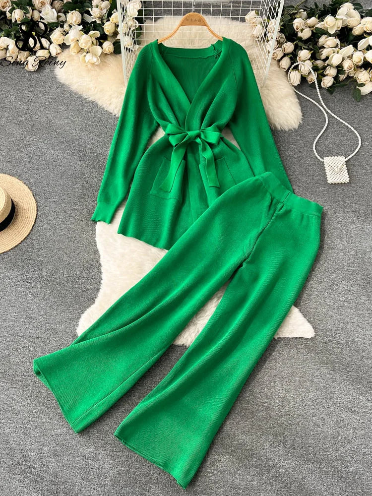 SINGREINY Winter Casual Two Pieces Suits Long Sleeve