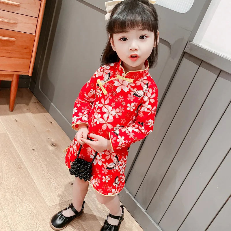 Cheongsam Girl Chinese Style Dress Female Retro National