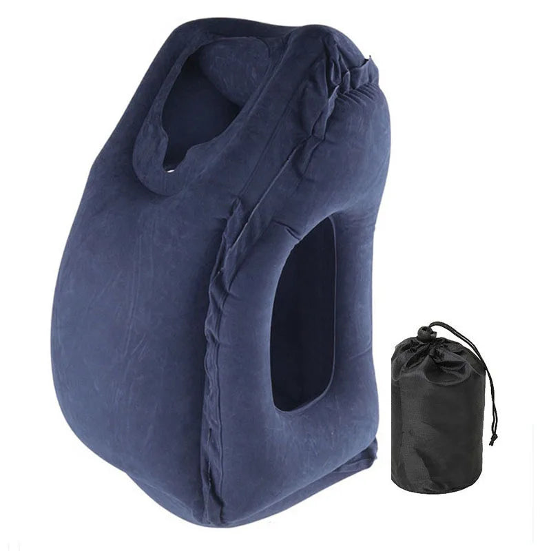 PVC Inflatable Air Travel Pillow Portable Headrest Chin