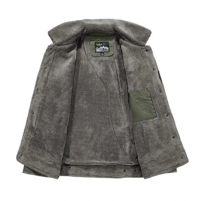 Top Plus Velvet Winter Lamb Coat Men's Winter