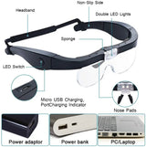 Head-mounted Magnifying Glasses With 2 LED Light