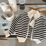 Newborn Baby Girl Boy Striped Jacket Infant Toddler