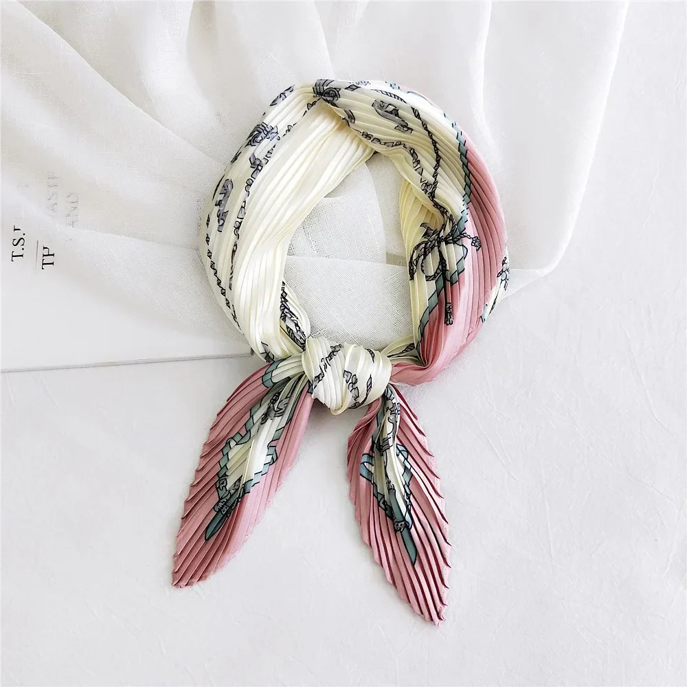 silk scarf women luxury ladies small head scarf