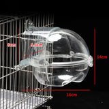 Parrot Bath Tub Bird Shower Box Transparent Bathing