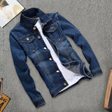 Men Denim Jacket Autumn Winter Men Jeans Jacket