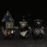 7pcsset Polyhedral Gemstone DnD Dice Set for Tabletop
