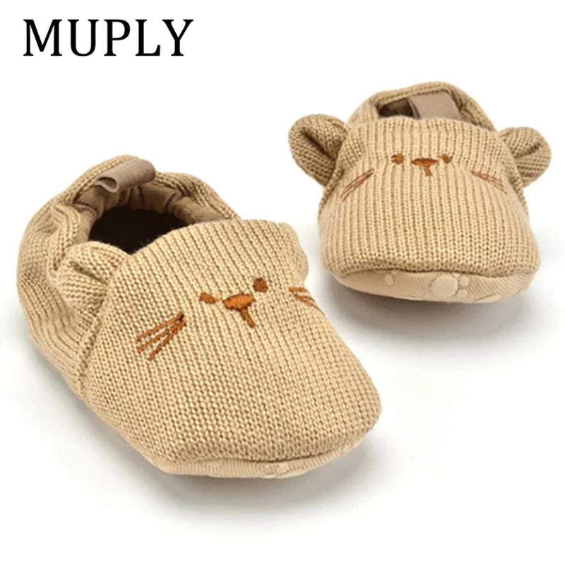 Adorable Infant Slippers Toddler Baby Boy Girl Knit