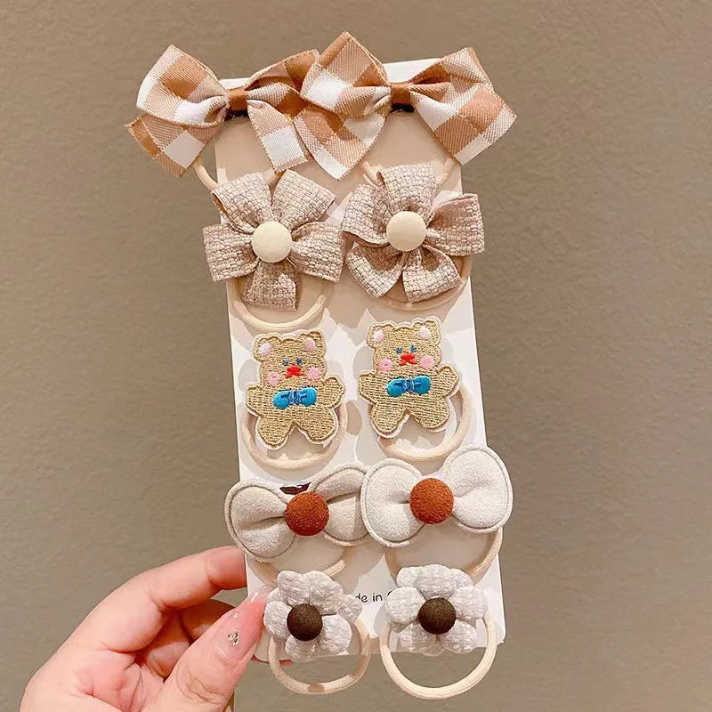 10Pcs Baby Hair Bands for Girls Cute Cartoon