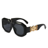 Retro Steampunk Square Sunglasses Outdoor Brand Designer For