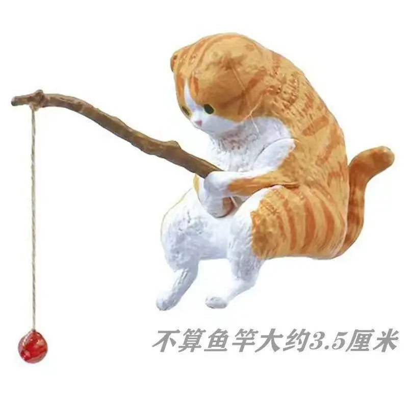 Creative Aquarium Decoration 10 Style Small Fishing Cat