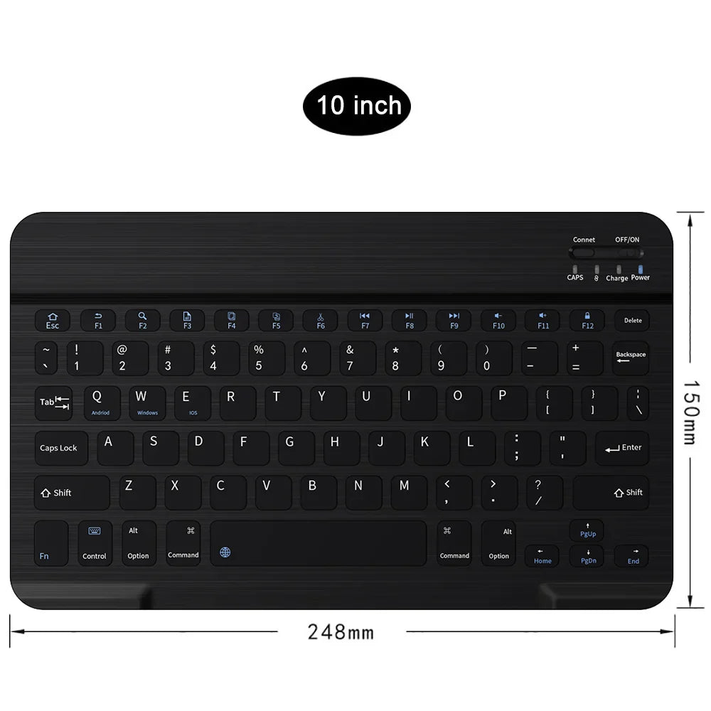 Universal Wireless Bluetooth Keyboard with Leather Case Stand
