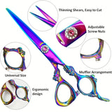 Colorful Hairdressing Scissors Set, Hair Cutting Scissors, Hair