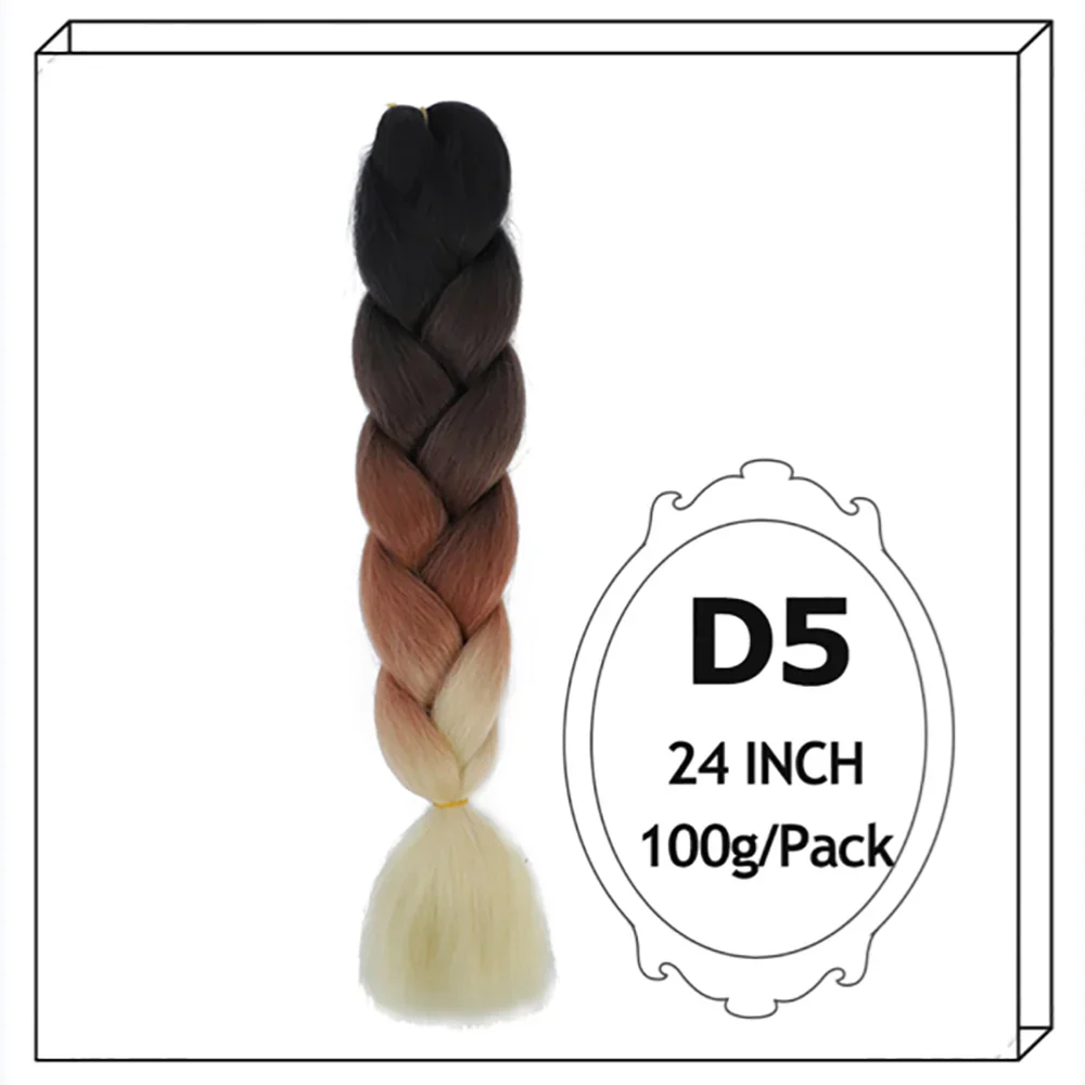 24Inch Synthetic Long Jumbo Ombre Braiding Hair For
