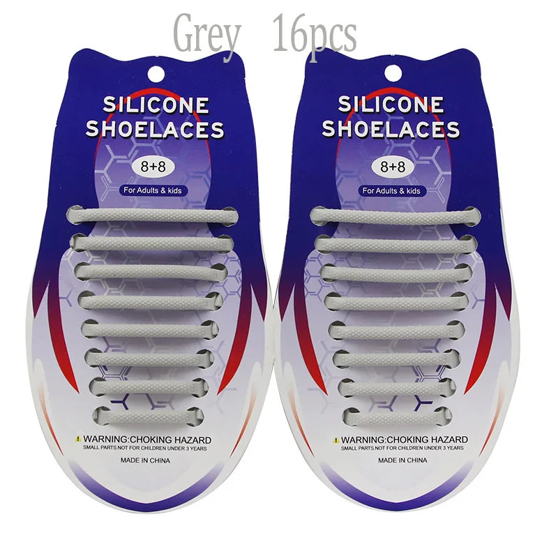 Elastic Oval Thicken Waterproof Silicone Shoelaces Hammer Laces