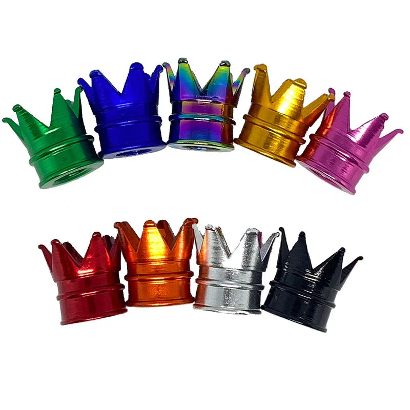 14PCS Creative Crown Aluminum Car Wheel Tyre Tire
