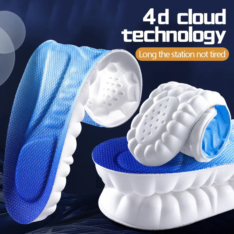 4D Cloud Technology Sports Insoles for Shoes PU