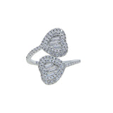 Geometric Heart Square Charm Iced Out Bling 5A