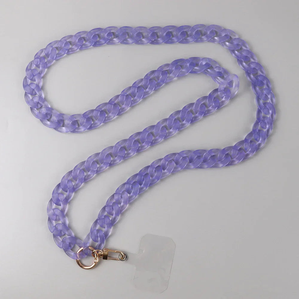 FishSheep 12 Colors Frosted Acrylic Chain Crossbody Phone