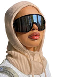 Winter One-Piece Outdoor Neck Collar Beanies Knitted Balaclava