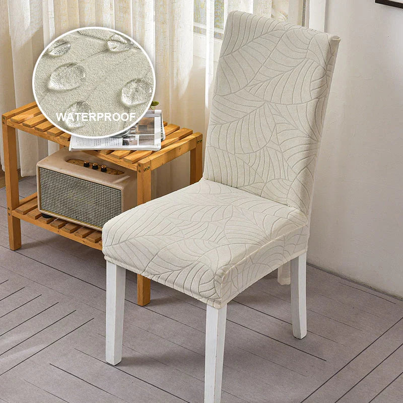 1/2/4/6 PCS Waterproof Jacquard Chair Cover Stretch Dining