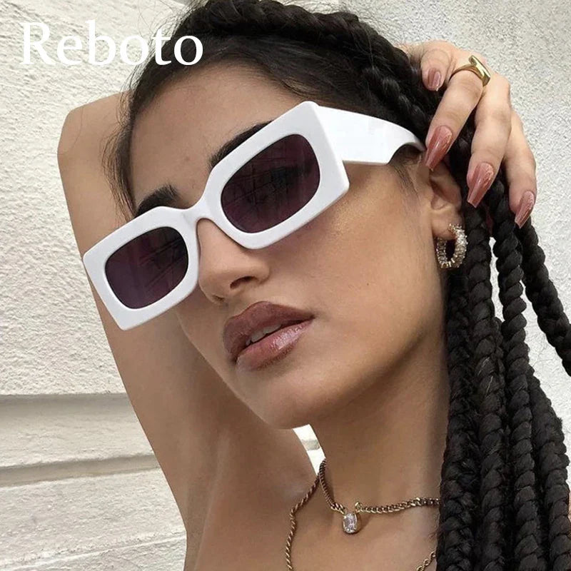 Popular Square Sunglasses For Women Retro Trendy Big