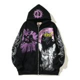 Kanye West Vintage Zip Up Hoodie Dinosaur Bone