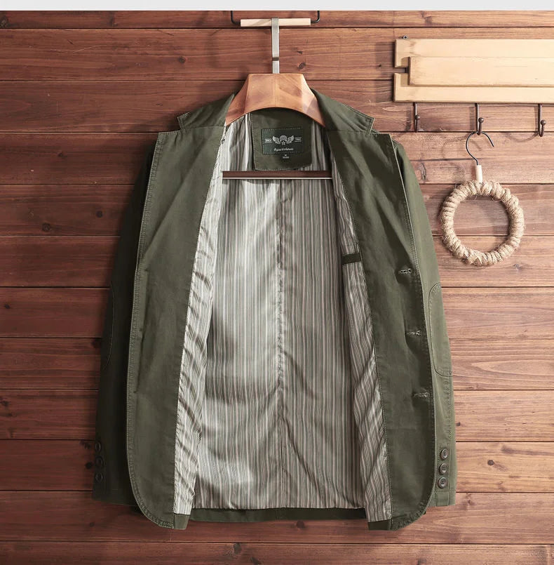 2023 New Men's Blazer Jacket Cotton Spring Autumn