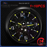 1-10PCS Luminous Mini Digital Car Clock – Quartz Timepieces