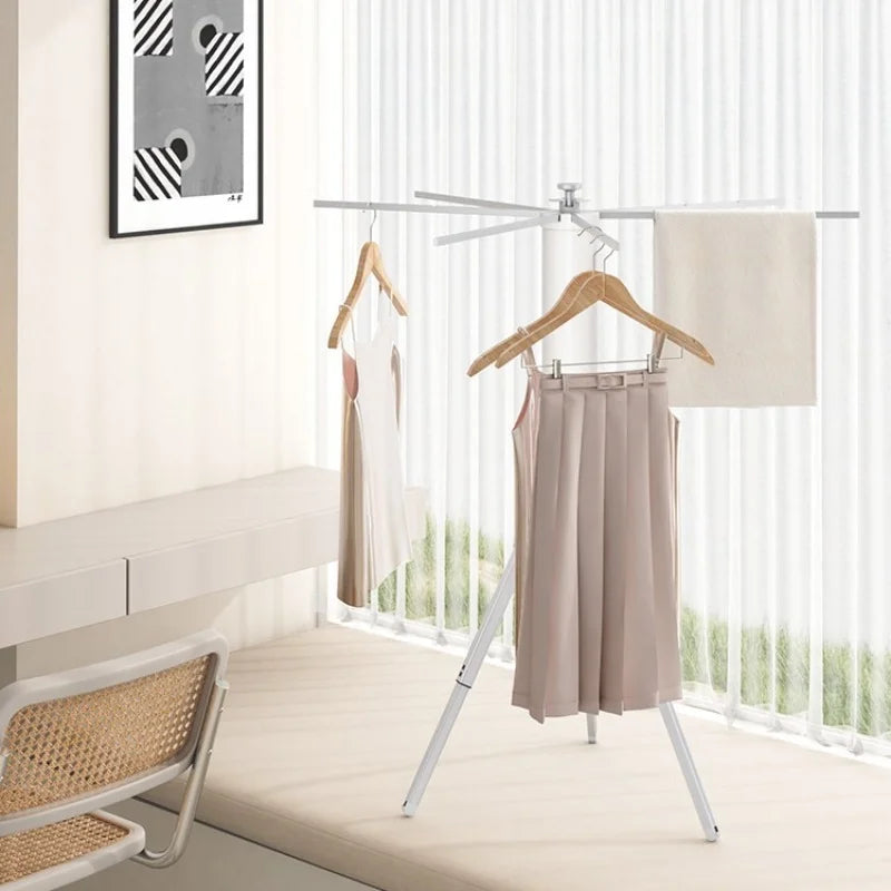 Umbrella Folding Clothes Drying Rack,Mini Telescopic Stand Coat
