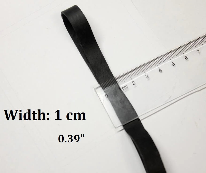 Flat Length 14cm Black Elastic Rubber Band Heavy