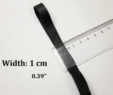 Flat Length 14cm Black Elastic Rubber Band Heavy