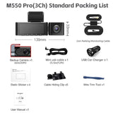 AZDOME M550 Pro Car DVR 4K Three Cameras