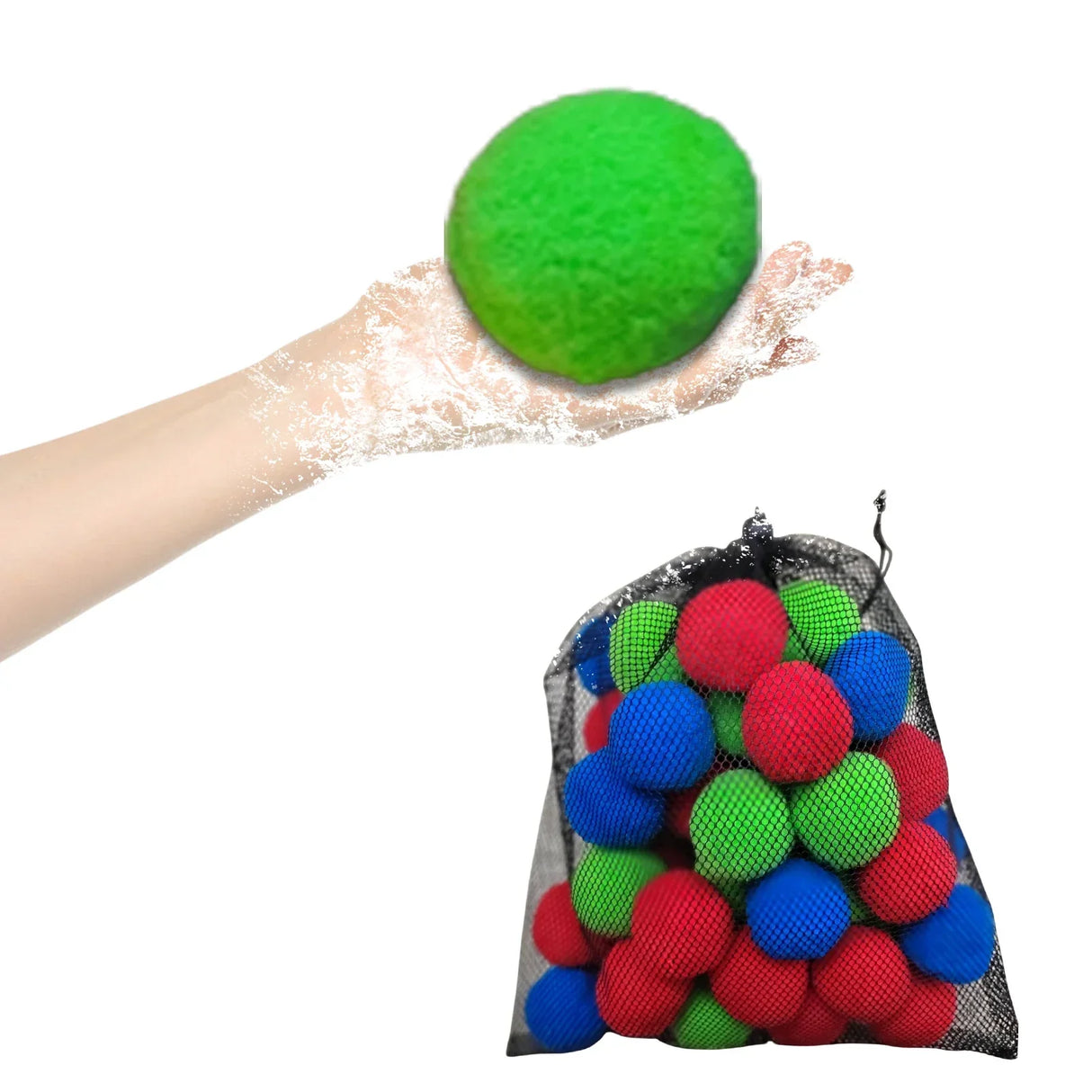 50pcs Reusable Water Balls Absorbent Cotton Splash Balls