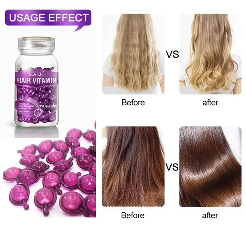 Smooth Silky Hair Vitamin Capsule Keratin Complex Oil