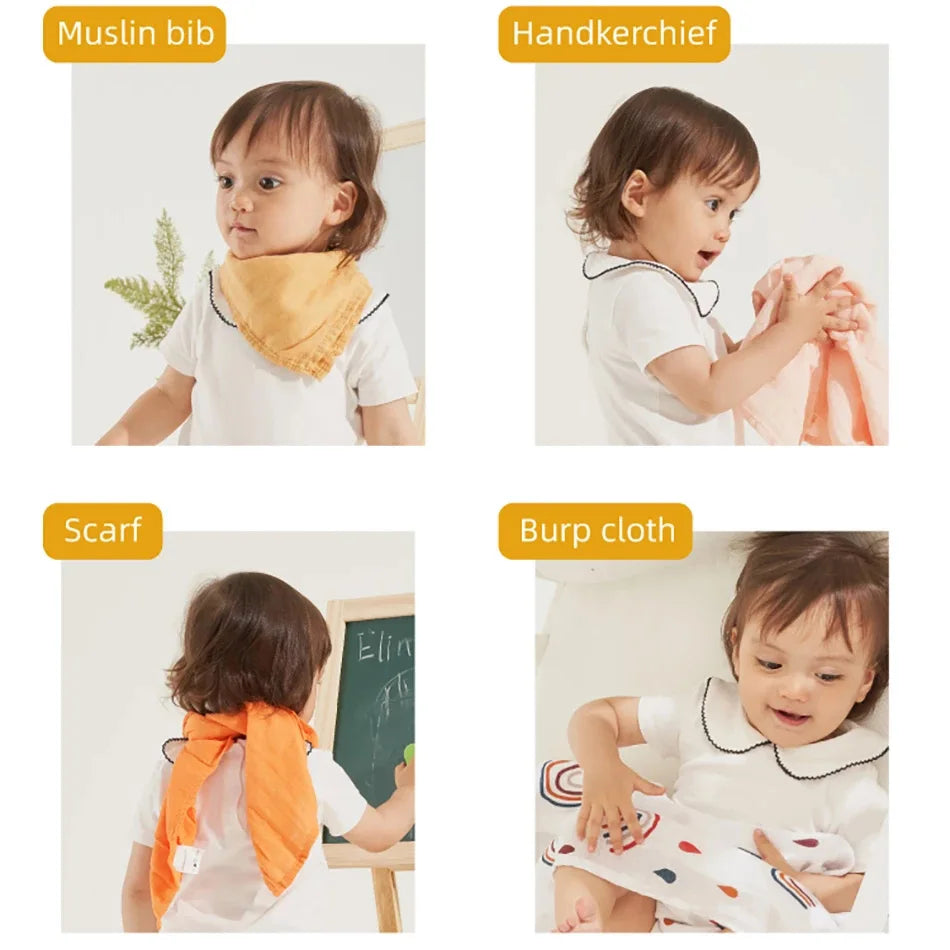 Bamboo Cotton Burp Cloth 60x60cm Soft Baby Drool
