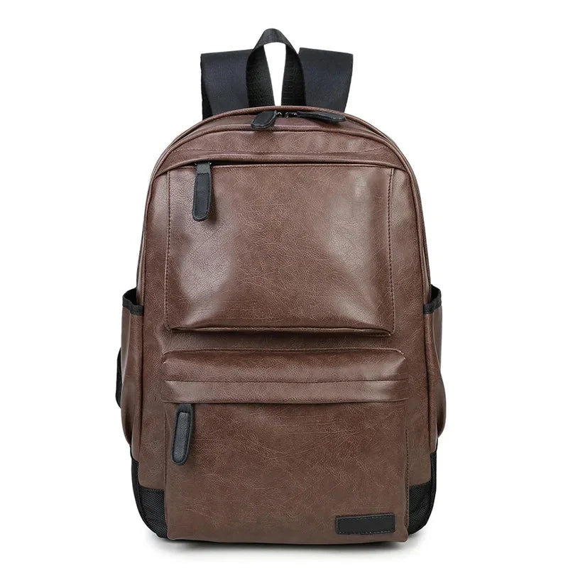 Luxury Soft Leather Men High Capacity Travel Backpack