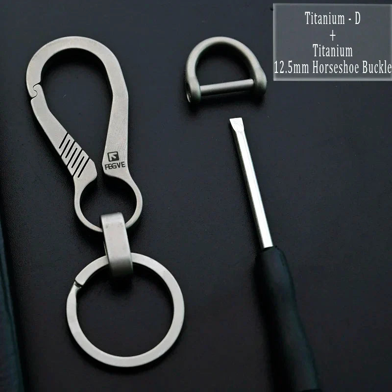 HighEnd Titanium Keychain Luxury Men Car Key Chain