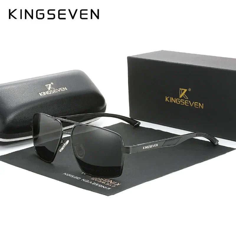 KINGSEVEN 2024 DESIGN Glasses Men‘s Polarized Sunglasses Coating Mirror Glasses Oculos Male Eyewear For Women UV400