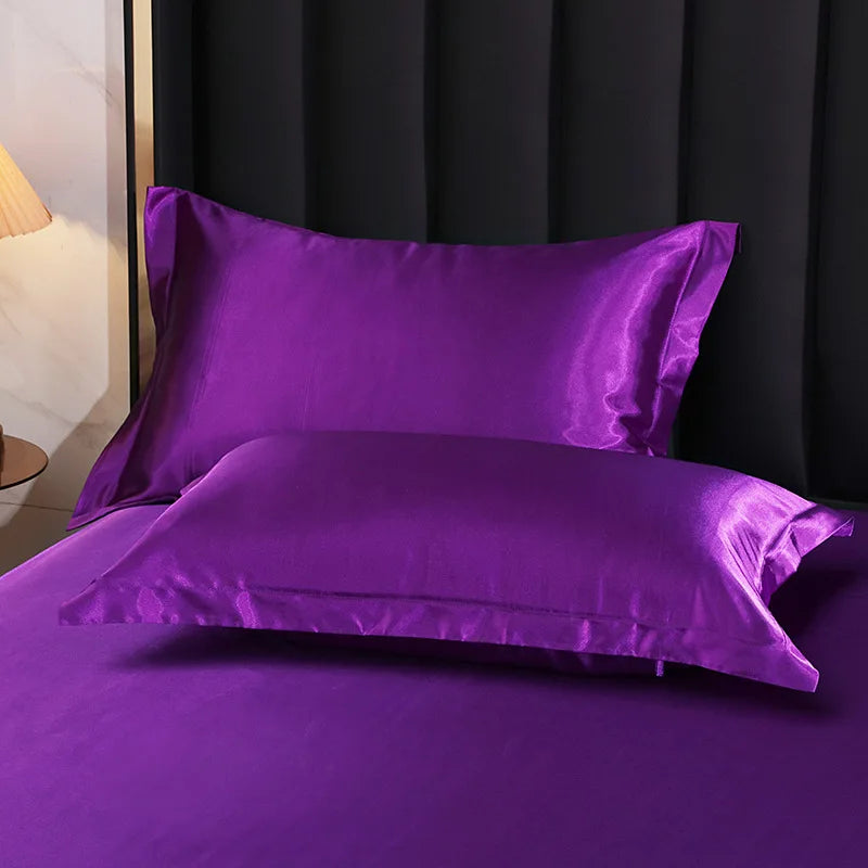 1PCS 100% Pure Silk Pillowcase Queen King Size