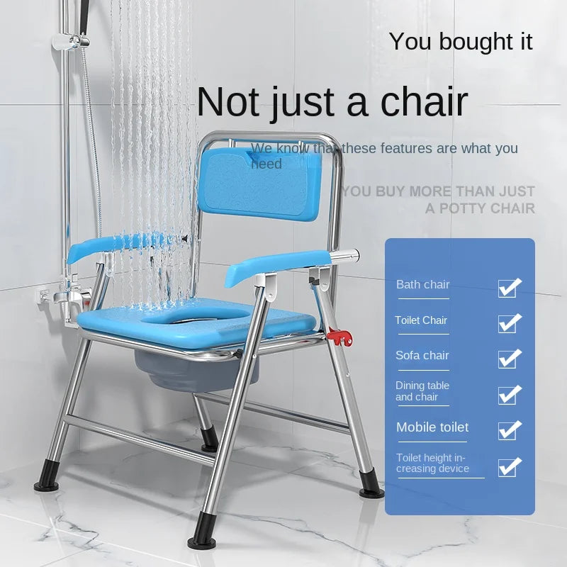 Non-Slip Stable Elderly Toilet Chair - Easy Installation