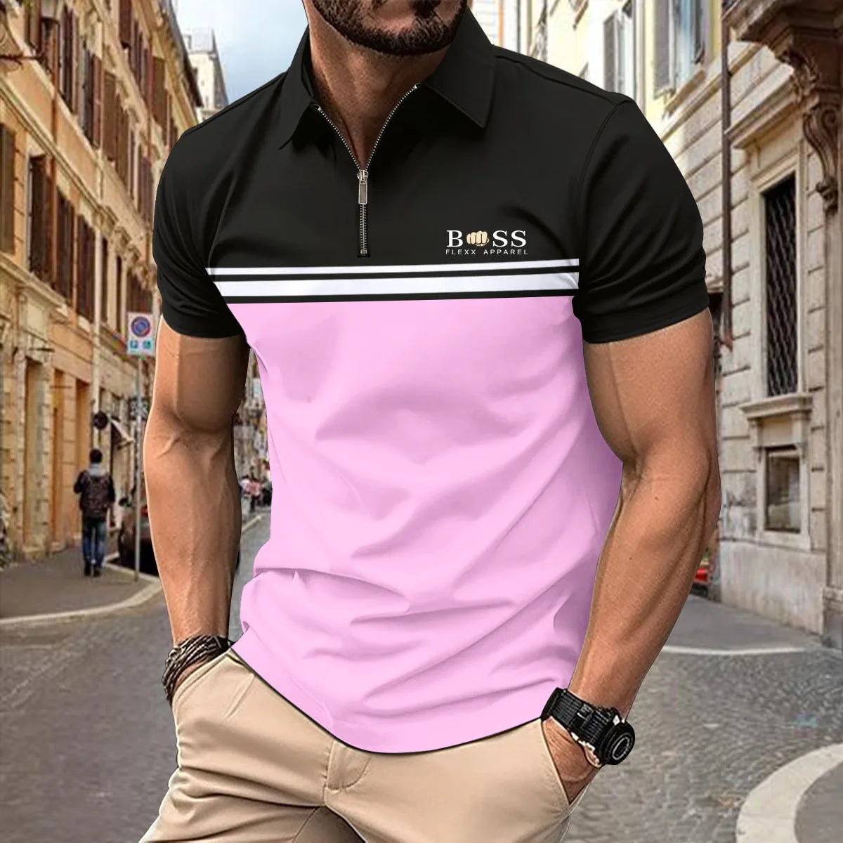 Spring Summer Autumn New Men's Short-sleeved Polo Shirt