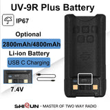 Baofeng UV-9R Battery USB C Charge 4800mAh Li-ion