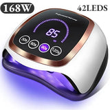 168W 42LEDs Nail Drying Lamp For Manicure Professional