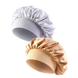 New 2 Pieces Silky Sleep Cap Women's Satin