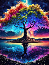 Colorful Trees And The Moon Personality DIY Full